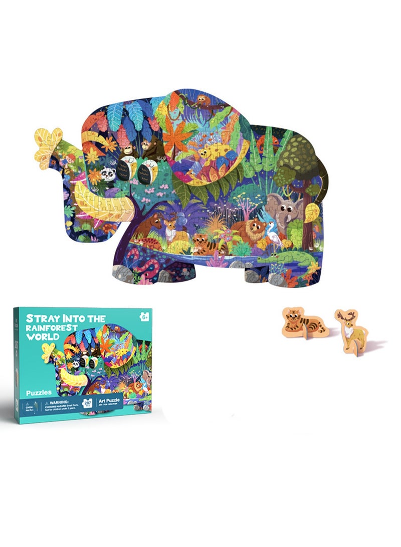 Diy Popular Puzzle Animal Educational Thinking Children'S Advanced Toys (277 pieces - Rainforest World) - Image 1